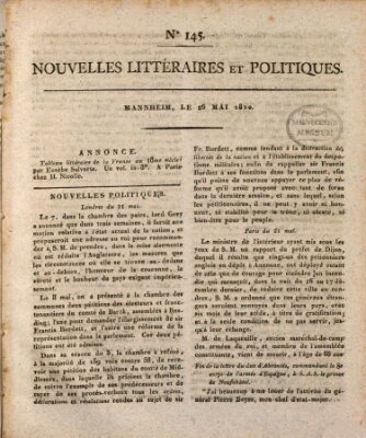 Nouvelles littéraires et politiques (Gazette des Deux-Ponts) Samstag 26. Mai 1810