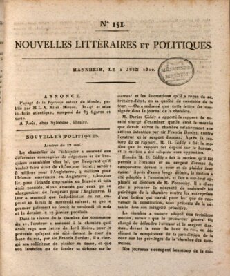 Nouvelles littéraires et politiques (Gazette des Deux-Ponts) Freitag 1. Juni 1810