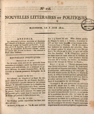 Nouvelles littéraires et politiques (Gazette des Deux-Ponts) Mittwoch 6. Juni 1810