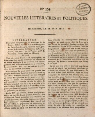 Nouvelles littéraires et politiques (Gazette des Deux-Ponts) Dienstag 12. Juni 1810