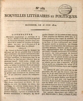 Nouvelles littéraires et politiques (Gazette des Deux-Ponts) Mittwoch 13. Juni 1810