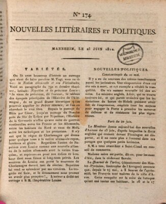 Nouvelles littéraires et politiques (Gazette des Deux-Ponts) Dienstag 5. Juni 1810