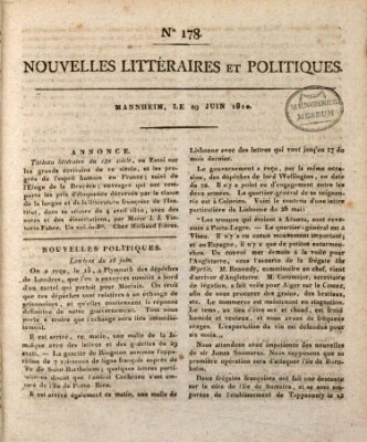 Nouvelles littéraires et politiques (Gazette des Deux-Ponts) Freitag 29. Juni 1810