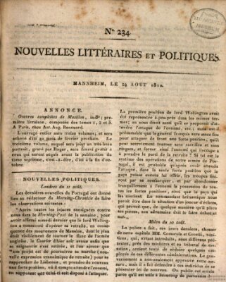 Nouvelles littéraires et politiques (Gazette des Deux-Ponts) Freitag 24. August 1810