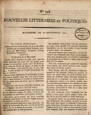 Nouvelles littéraires et politiques (Gazette des Deux-Ponts) Samstag 1. September 1810