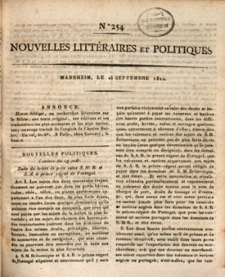 Nouvelles littéraires et politiques (Gazette des Deux-Ponts) Donnerstag 13. September 1810