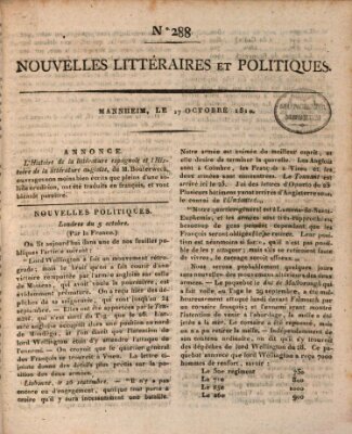 Nouvelles littéraires et politiques (Gazette des Deux-Ponts) Mittwoch 17. Oktober 1810