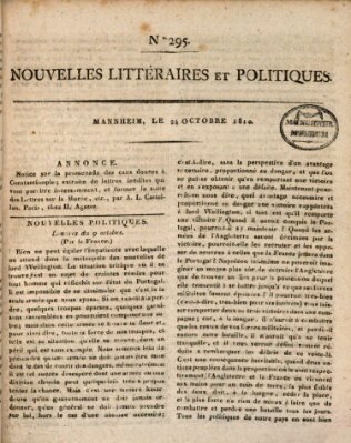 Nouvelles littéraires et politiques (Gazette des Deux-Ponts) Mittwoch 24. Oktober 1810