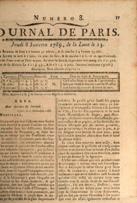 Journal de Paris 〈Paris〉 Donnerstag 8. Januar 1789