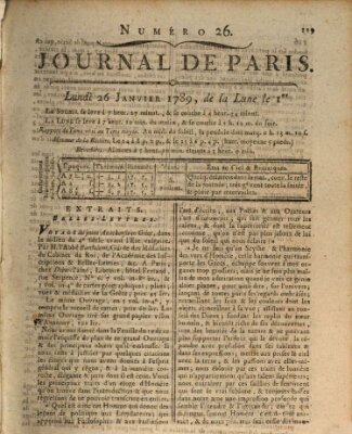 Journal de Paris 〈Paris〉 Montag 26. Januar 1789