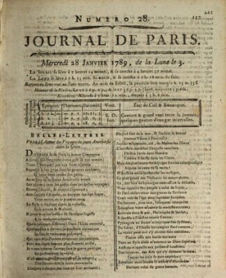 Journal de Paris 〈Paris〉 Mittwoch 28. Januar 1789