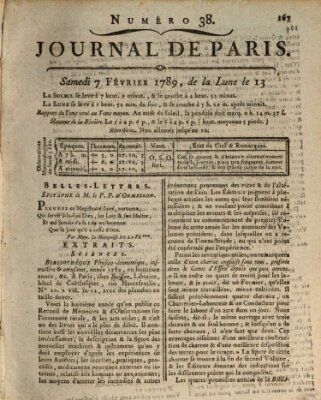 Journal de Paris 〈Paris〉 Samstag 7. Februar 1789