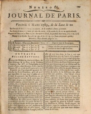 Journal de Paris 〈Paris〉 Freitag 6. März 1789