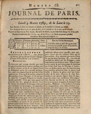 Journal de Paris 〈Paris〉 Montag 9. März 1789