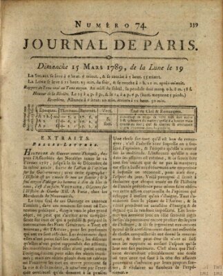 Journal de Paris 〈Paris〉 Sonntag 15. März 1789