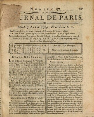 Journal de Paris 〈Paris〉 Dienstag 7. April 1789