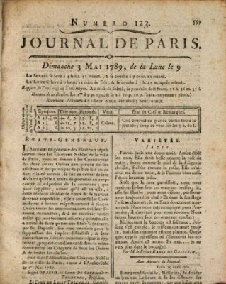 Journal de Paris 〈Paris〉 Sonntag 3. Mai 1789