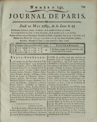 Journal de Paris 〈Paris〉 Donnerstag 21. Mai 1789