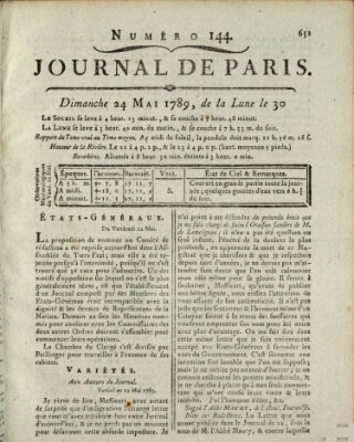 Journal de Paris 〈Paris〉 Sonntag 24. Mai 1789