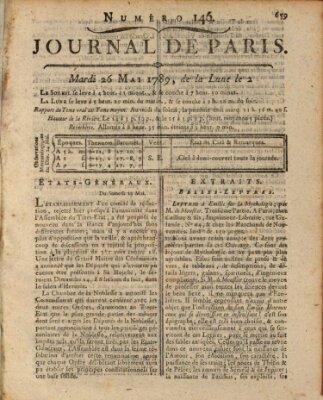 Journal de Paris 〈Paris〉 Dienstag 26. Mai 1789