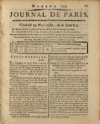 Journal de Paris 〈Paris〉 Freitag 29. Mai 1789