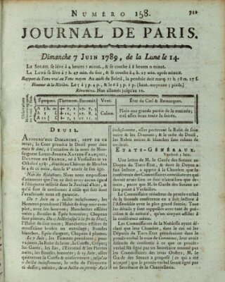 Journal de Paris 〈Paris〉 Sonntag 7. Juni 1789