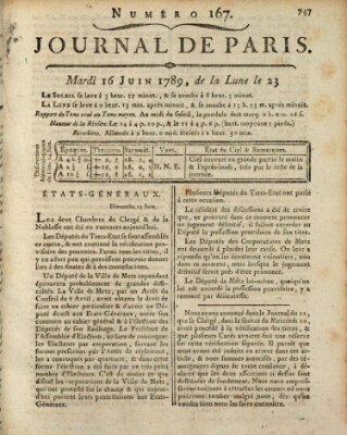 Journal de Paris 〈Paris〉 Dienstag 16. Juni 1789