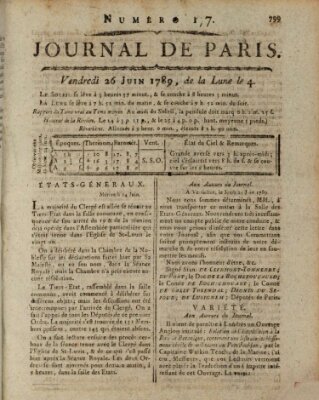 Journal de Paris 〈Paris〉 Freitag 26. Juni 1789