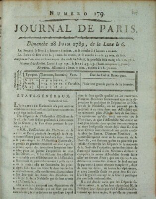 Journal de Paris 〈Paris〉 Sonntag 28. Juni 1789