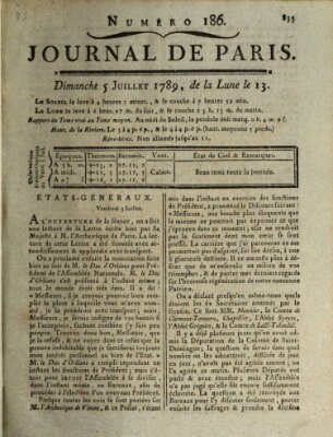 Journal de Paris 〈Paris〉 Sonntag 5. Juli 1789