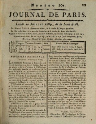 Journal de Paris 〈Paris〉 Montag 20. Juli 1789