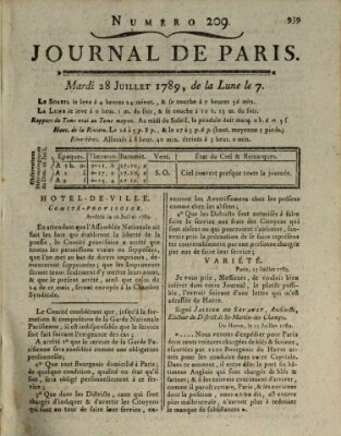 Journal de Paris 〈Paris〉 Dienstag 28. Juli 1789