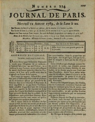 Journal de Paris 〈Paris〉 Mittwoch 12. August 1789