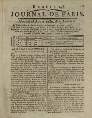 Journal de Paris 〈Paris〉 Mittwoch 26. August 1789