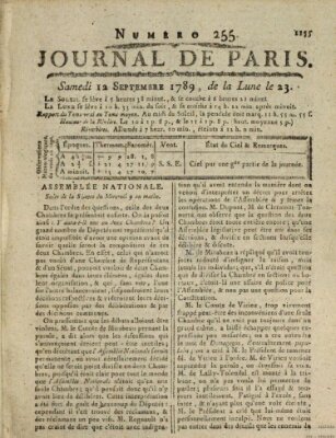 Journal de Paris 〈Paris〉 Samstag 12. September 1789