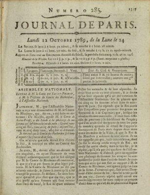 Journal de Paris 〈Paris〉 Montag 12. Oktober 1789