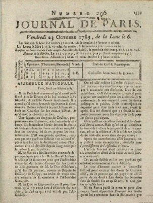 Journal de Paris 〈Paris〉 Freitag 23. Oktober 1789