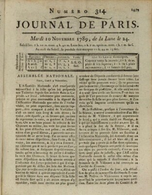 Journal de Paris 〈Paris〉 Dienstag 10. November 1789