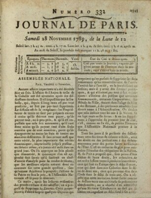 Journal de Paris 〈Paris〉 Samstag 28. November 1789