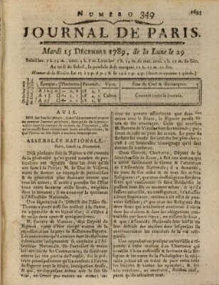 Journal de Paris 〈Paris〉 Dienstag 15. Dezember 1789