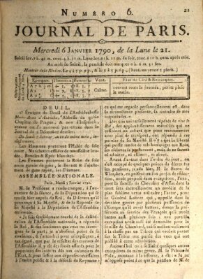 Journal de Paris 〈Paris〉 Mittwoch 6. Januar 1790