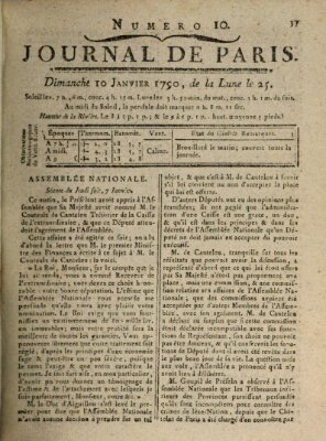 Journal de Paris 〈Paris〉 Sonntag 10. Januar 1790