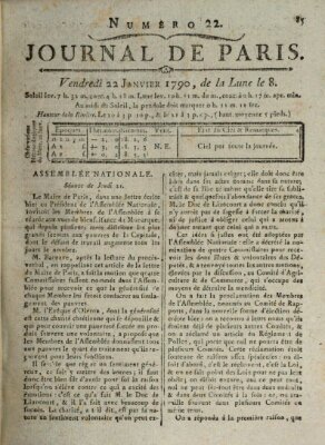 Journal de Paris 〈Paris〉 Freitag 22. Januar 1790