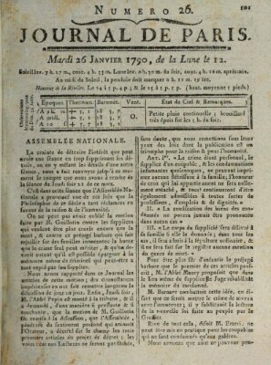 Journal de Paris 〈Paris〉 Dienstag 26. Januar 1790