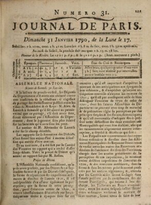 Journal de Paris 〈Paris〉 Sonntag 31. Januar 1790