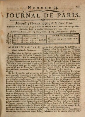 Journal de Paris 〈Paris〉 Mittwoch 3. Februar 1790