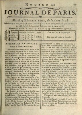 Journal de Paris 〈Paris〉 Dienstag 9. Februar 1790