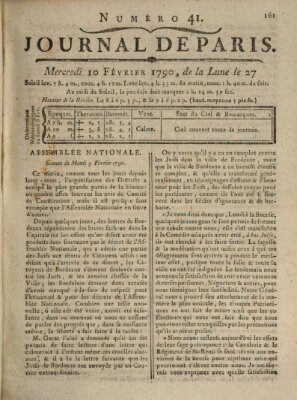 Journal de Paris 〈Paris〉 Mittwoch 10. Februar 1790