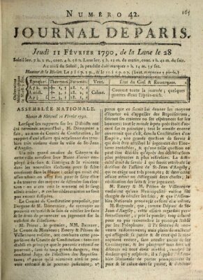 Journal de Paris 〈Paris〉 Donnerstag 11. Februar 1790