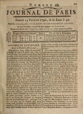 Journal de Paris 〈Paris〉 Samstag 13. Februar 1790